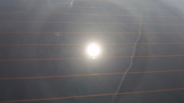 Solar eclipse viewed from mid-Indiana.