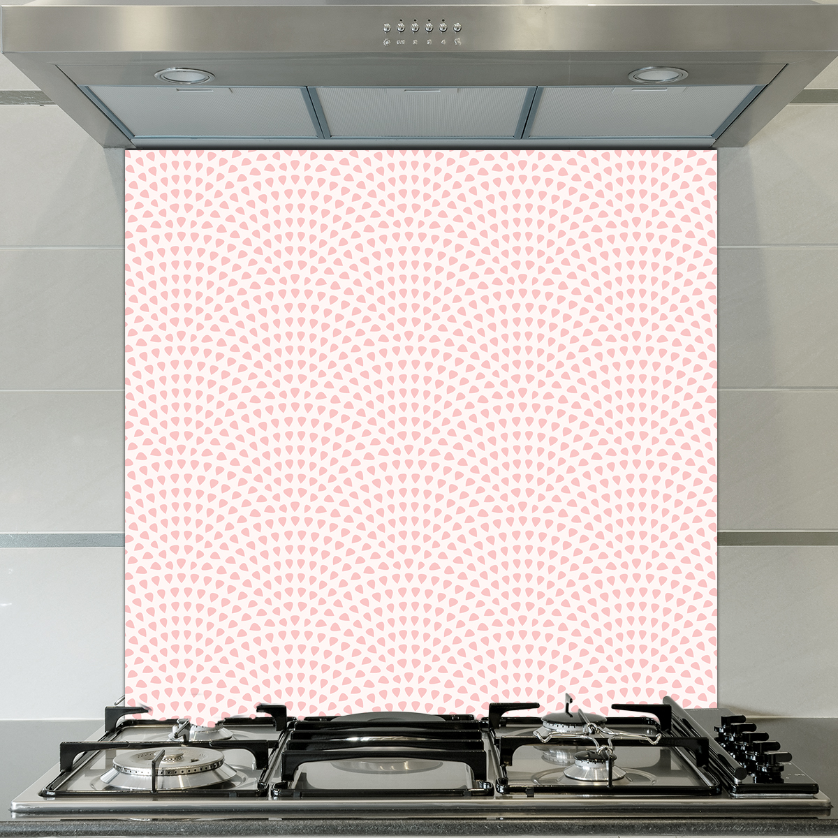 Image of kitchen decoration and Patterned glass splashbacks