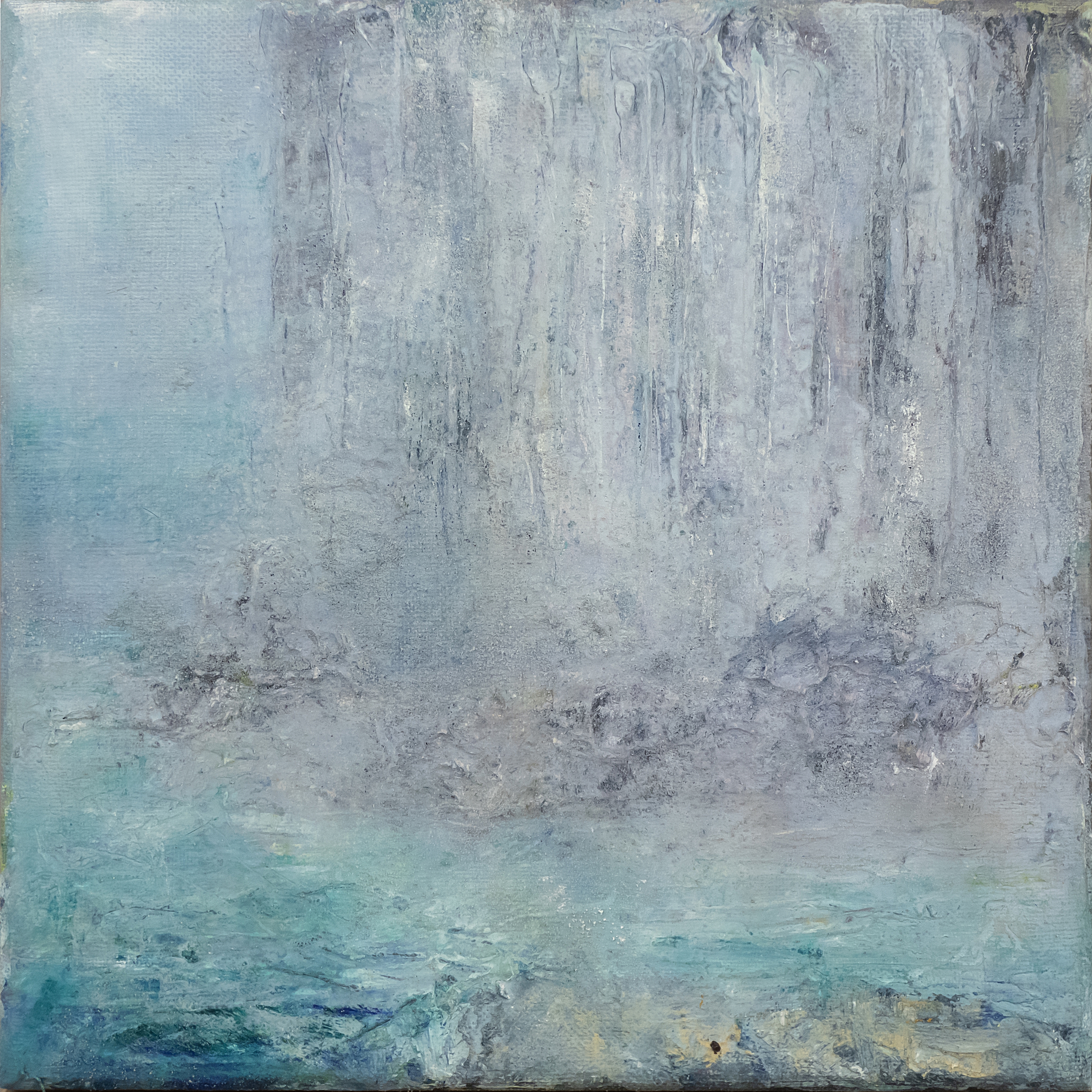 Iona to Staffa 4. Oil on 12 x 12 inch linen. Rose Strang 2022