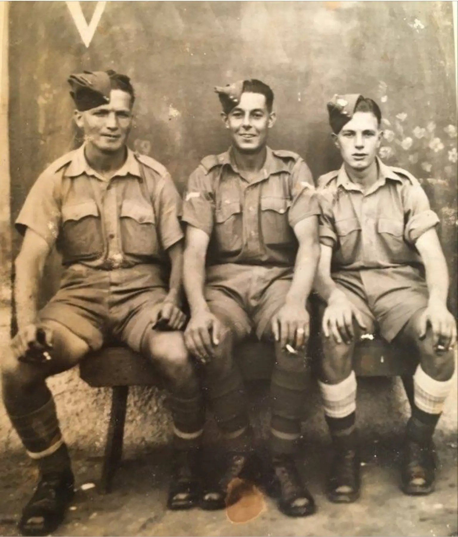 Reg Seekings, Eric Musk and Bob Seekings. Courtesy of the family of Bob Seekings.