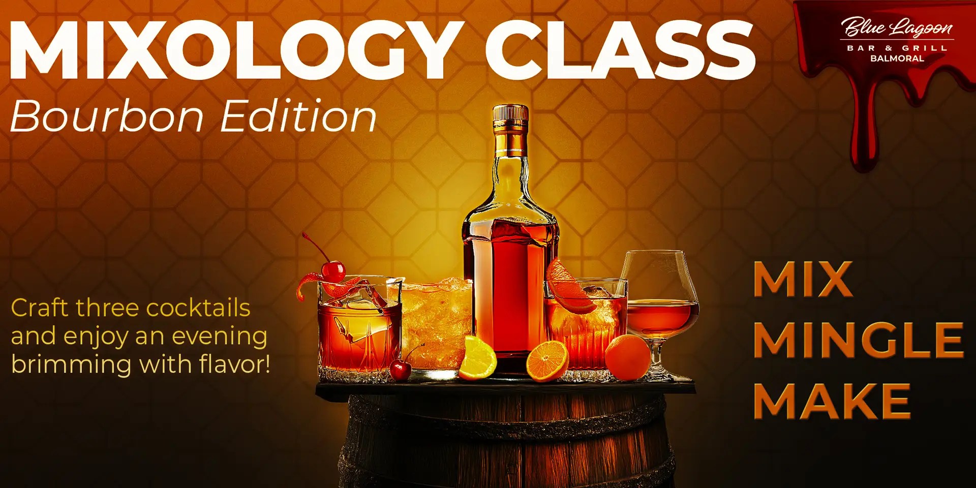 Bourbon mixology poster