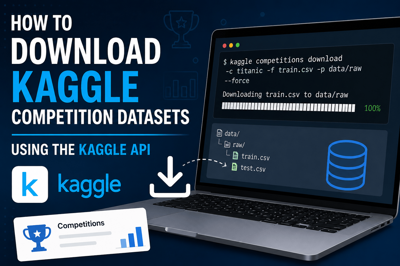 Download Kaggle dataset using Kaggle API