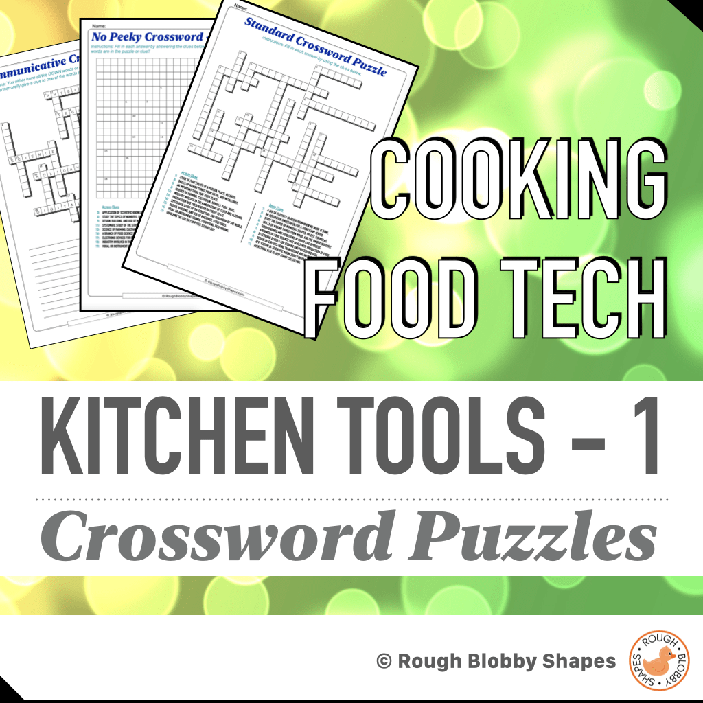 Cooking Food Tech - Kitchen Tools I - Crosswords