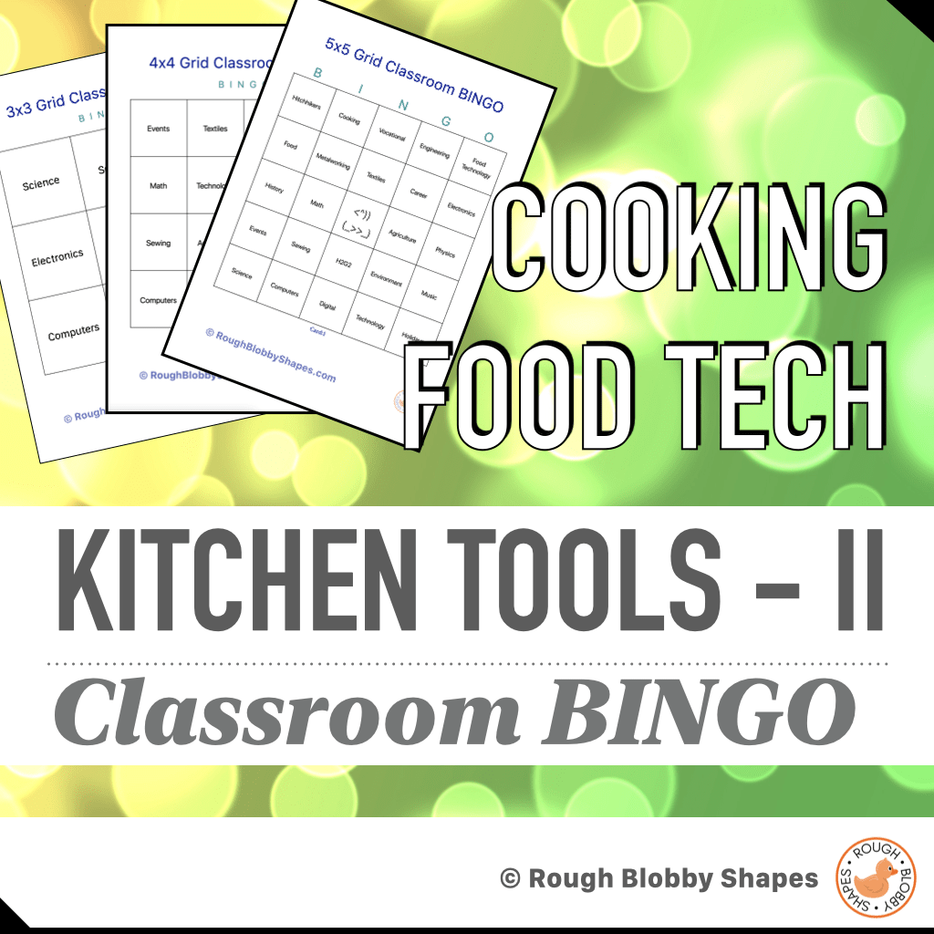 Cooking Food Tech: Kitchen Tools II - Bingo