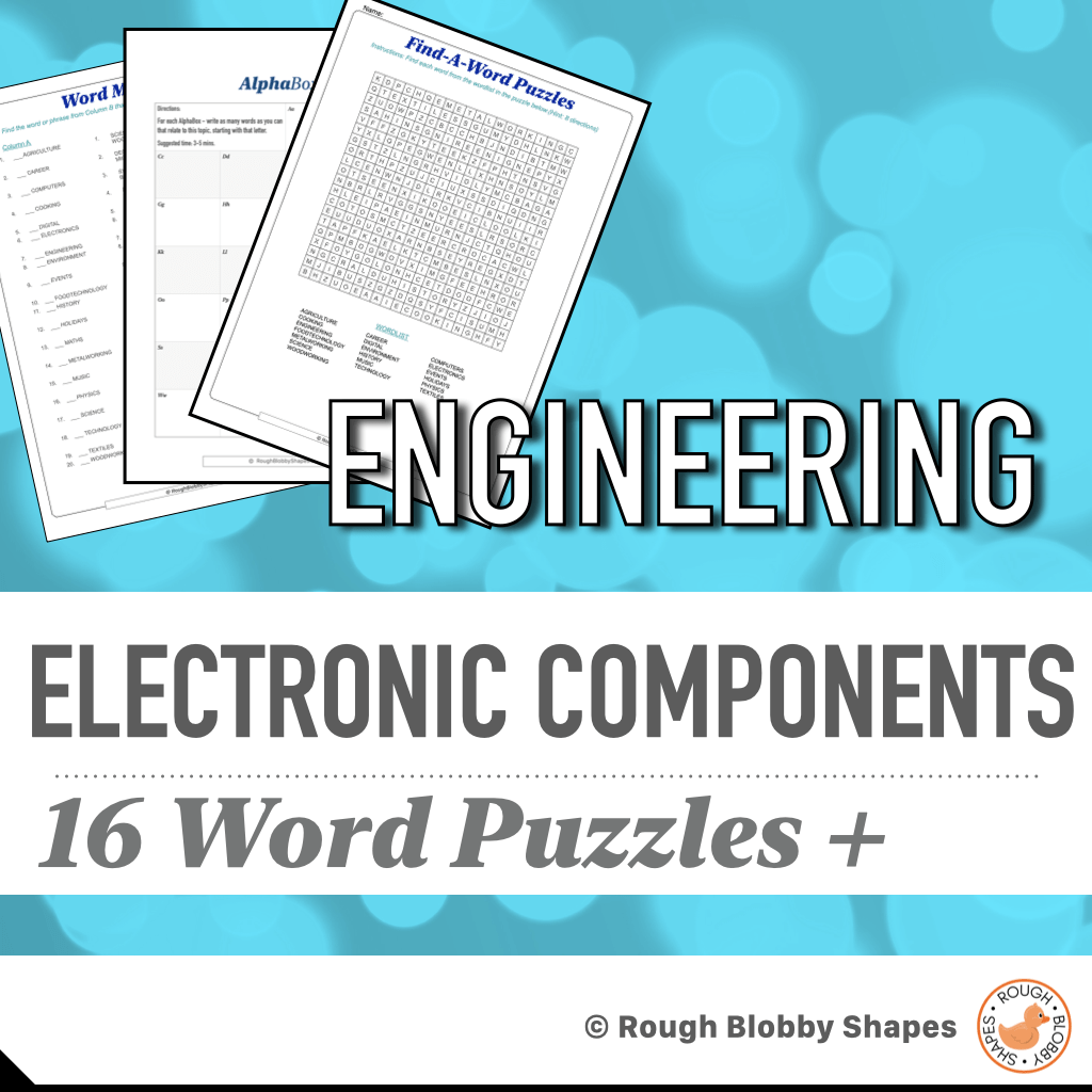 Engineering - Electronics Components - Word Puzzles & Literacy