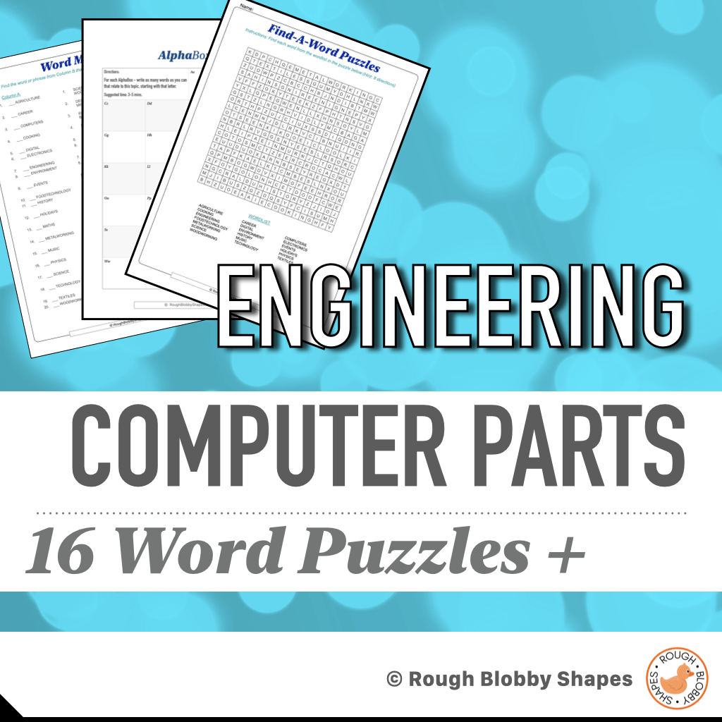 Engineering - Computer Parts - Word Puzzles & Literacy