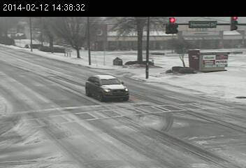 Roswell Road at Hammond Drive, outside the Reporter Newspapers offices.