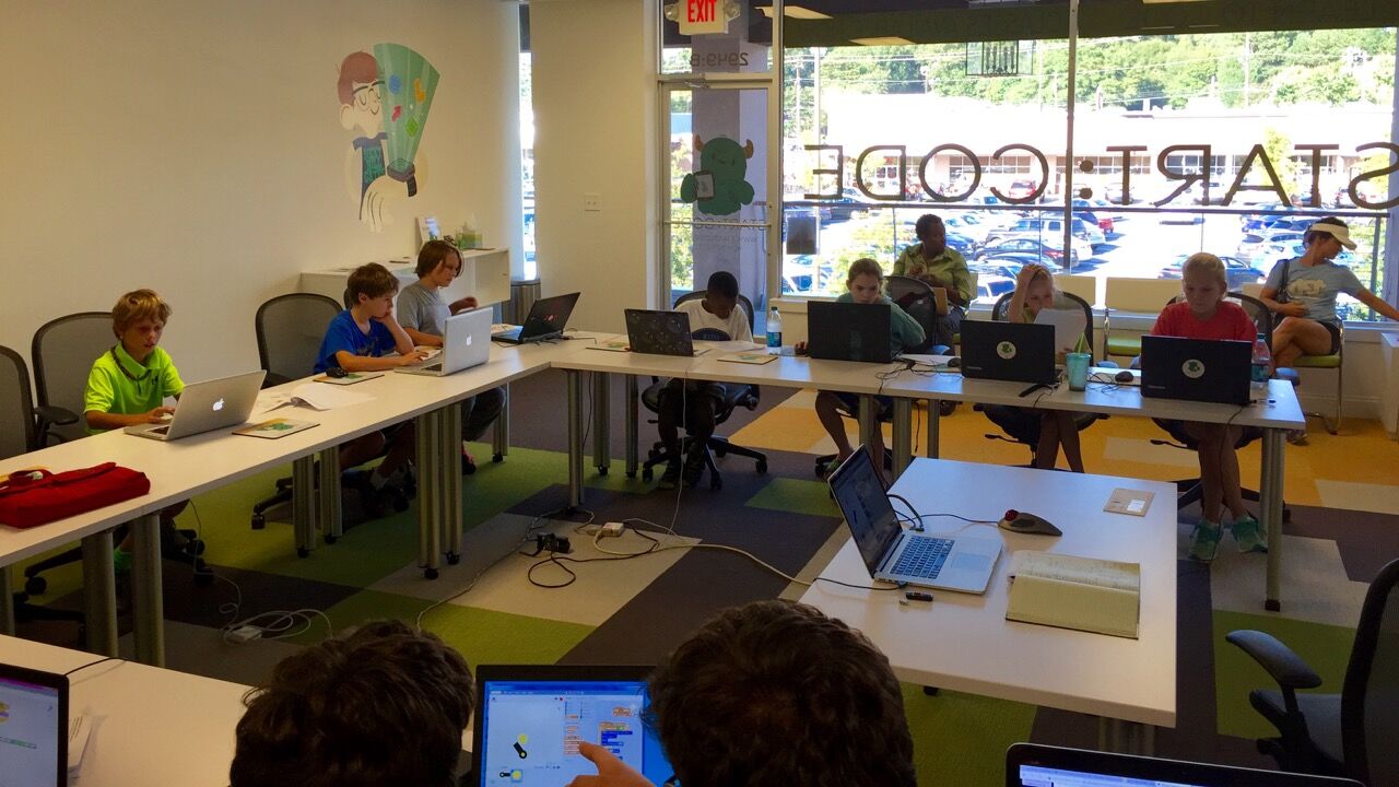 Kids and teens learn computer language at Start Code - Rough Draft Atlanta