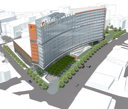 The newly released illustration of Piedmont Hospital's proposed new patient tower.