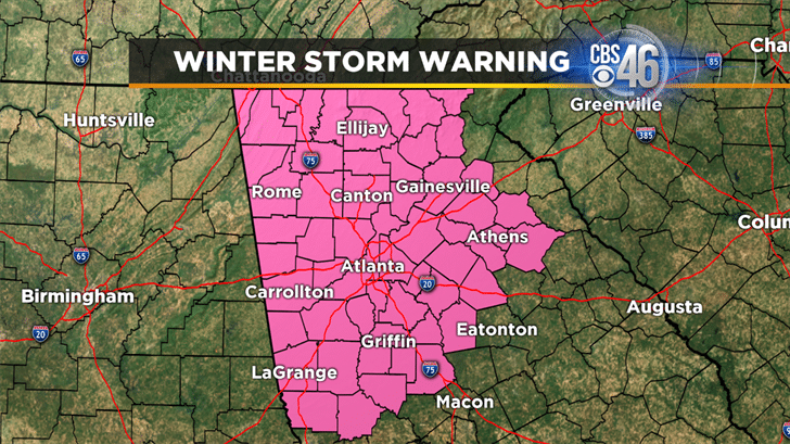 Update: Winter storm warning issued for metro Atlanta - Rough Draft Atlanta