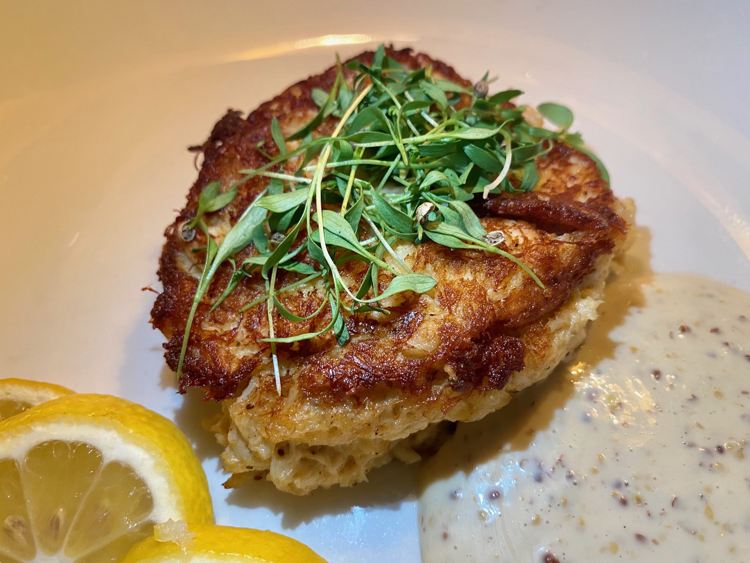 Recipe Broiled Crab Cakes With Horseradish Mustard Sauce from Jay