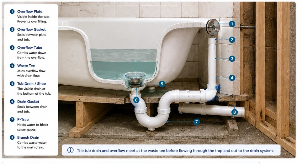 Bathtub Drain & Overflow