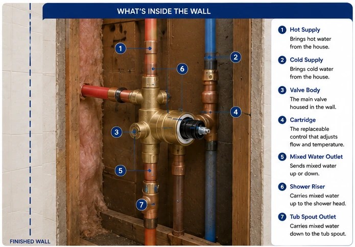 What's Behind My Shower Handle? — Shower Valve Explained