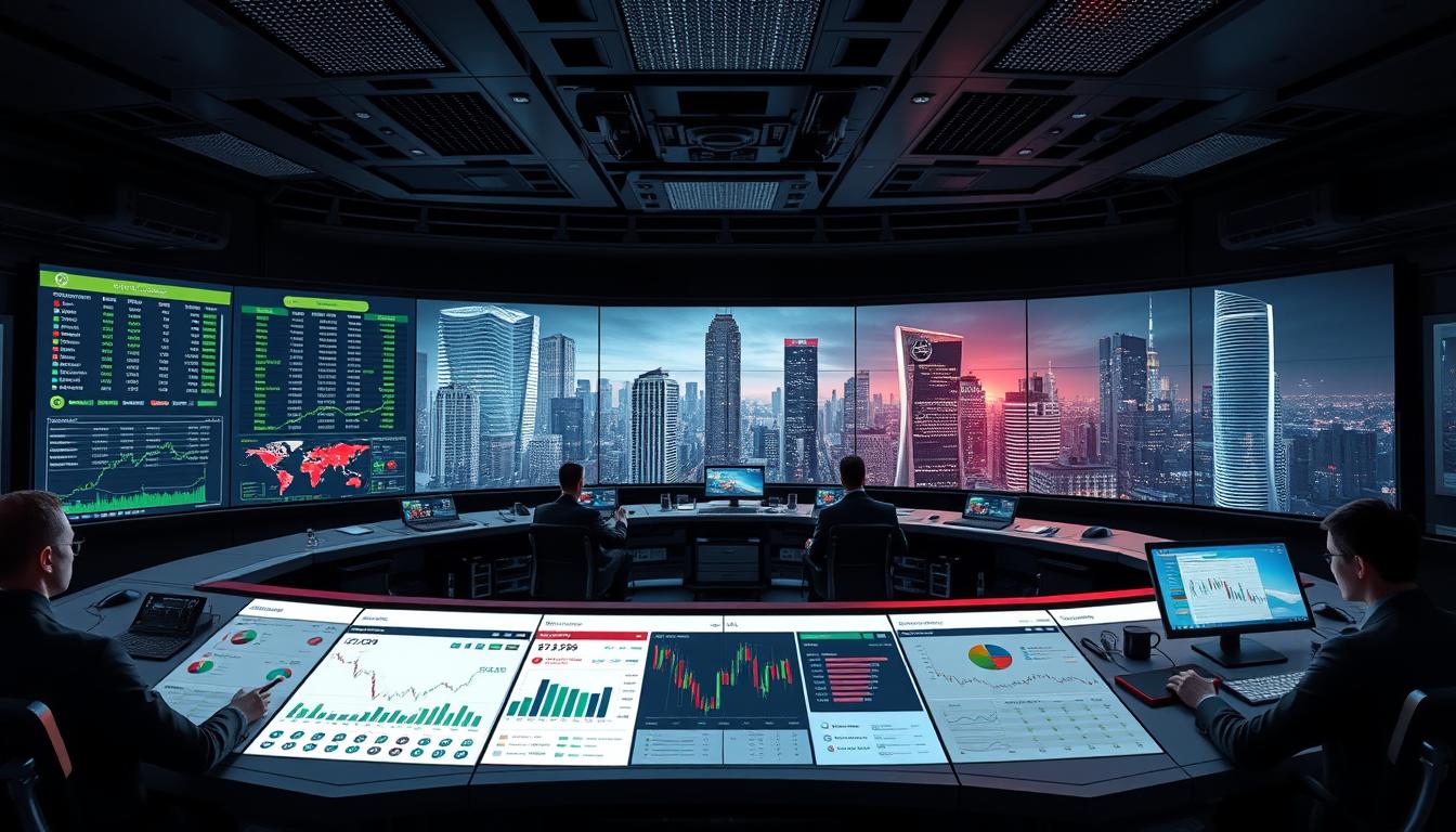A high-tech command center with a panoramic display showing real-time betting data and prediction algorithms. In the foreground, a sleek, minimalist interface with charts, graphs, and indicators tracking live odds and predictions. The middle ground features teams of analysts in business attire, intently focused on multiple screens displaying the OCW platform. In the background, a dramatic cityscape with towering skyscrapers and a moody, neon-tinged atmosphere. Dramatic lighting casts deep shadows, creating a sense of tension and urgency. The overall scene conveys the power and precision of OCW's real-time betting prediction software. A high-tech command center with a panoramic display showing real-time betting data and prediction algorithms. In the foreground, a sleek, minimalist interface with charts, graphs, and indicators tracking live odds and predictions. The middle ground features teams of analysts in business attire, intently focused on multiple screens displaying the OCW platform. In the background, a dramatic cityscape with towering skyscrapers and a moody, neon-tinged atmosphere. Dramatic lighting casts deep shadows, creating a sense of tension and urgency. The overall scene conveys the power and precision of OCW's real-time betting prediction software.