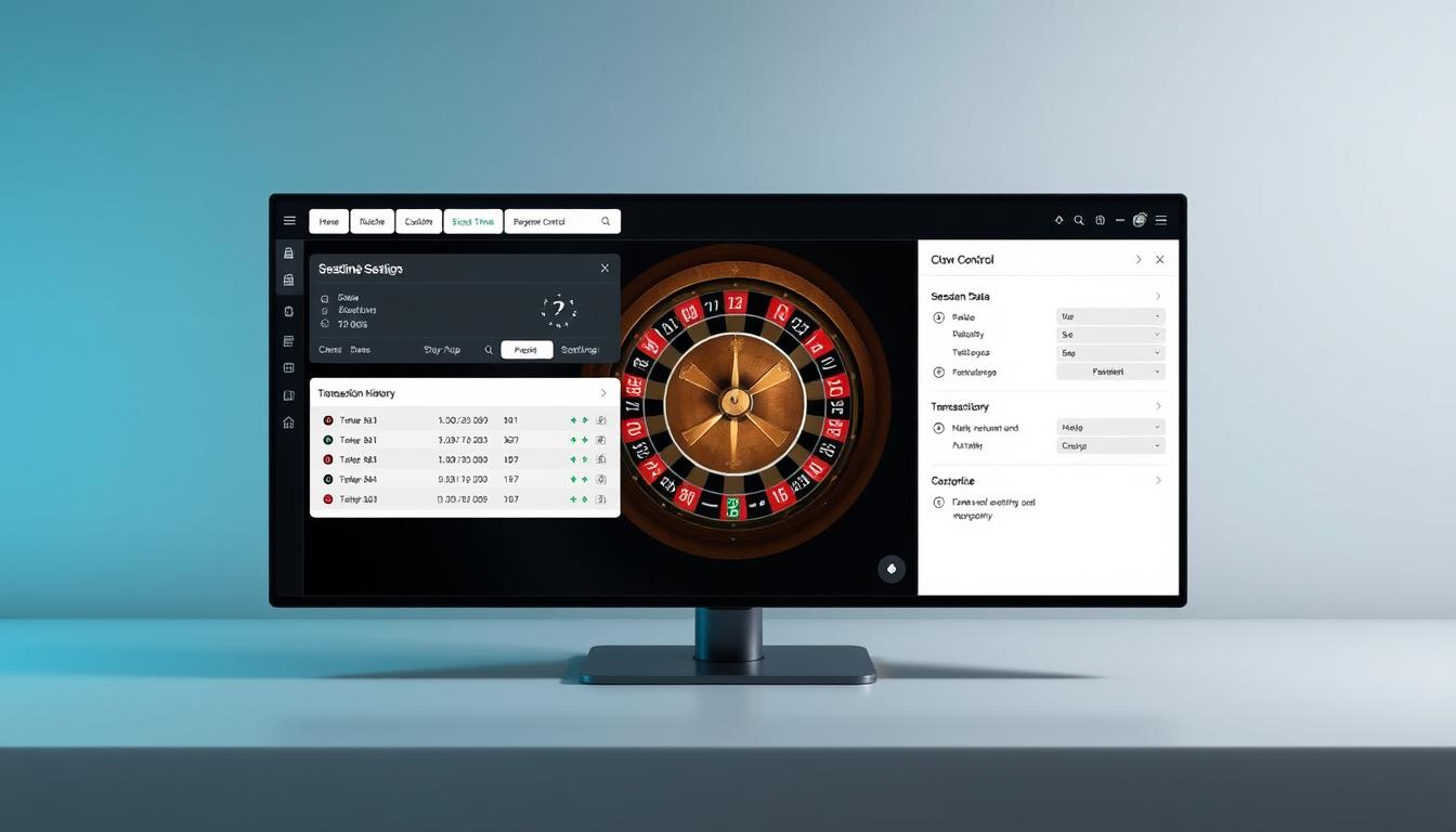 A modern and minimalist desktop interface showcasing the OCW session control software. The foreground depicts a clean, intuitive dashboard with sleek panels displaying real-time session data, transaction history, and customizable settings. The middle ground features a large, high-resolution roulette wheel, its intricate details and dynamic spin capturing the user's attention. The background subtly blends shades of gray and blue, creating a calming and focused atmosphere that encourages strategic decision-making. Soft, directional lighting illuminates the scene, emphasizing the clarity and precision of the session management tools. The overall composition conveys a sense of control, efficiency, and a player-centric approach to managing roulette sessions.