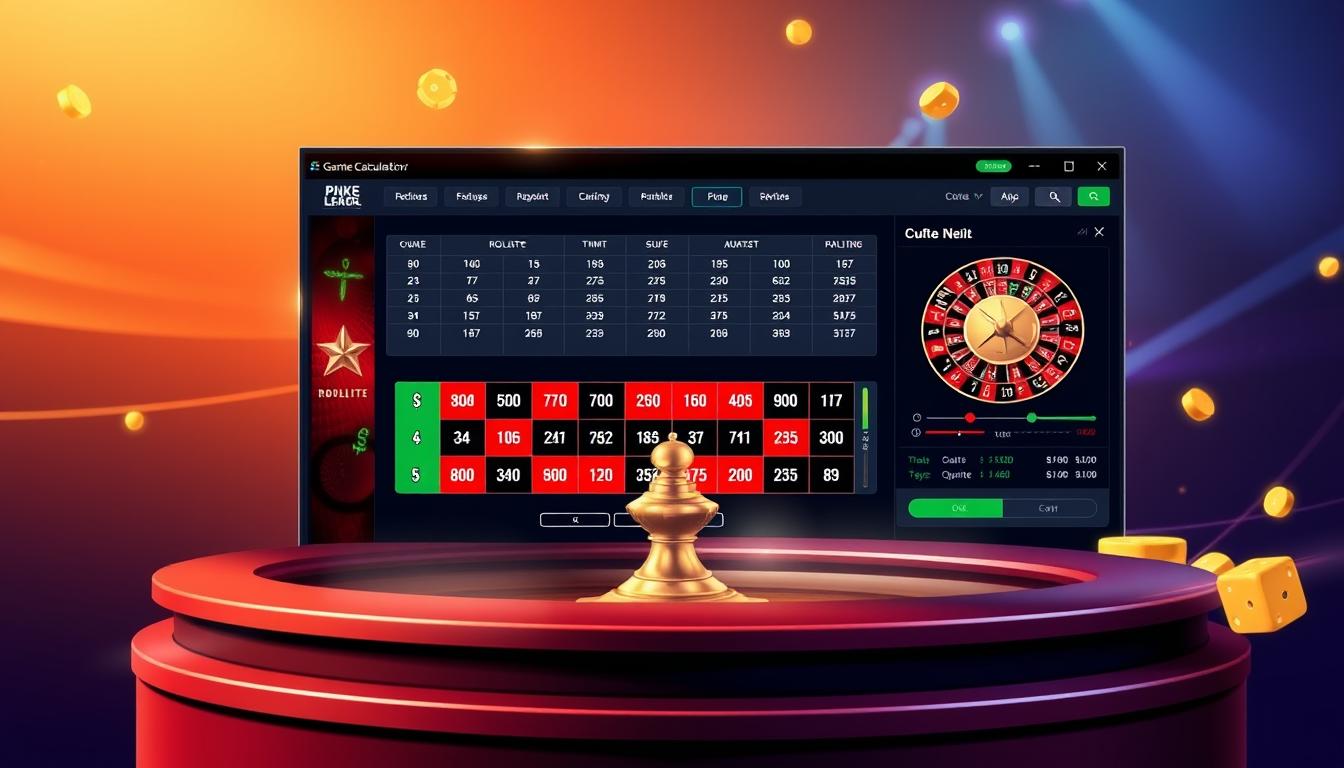 Generate an image of Roulette Calculator Pro software interface Generate an image of Roulette Calculator Pro software interface