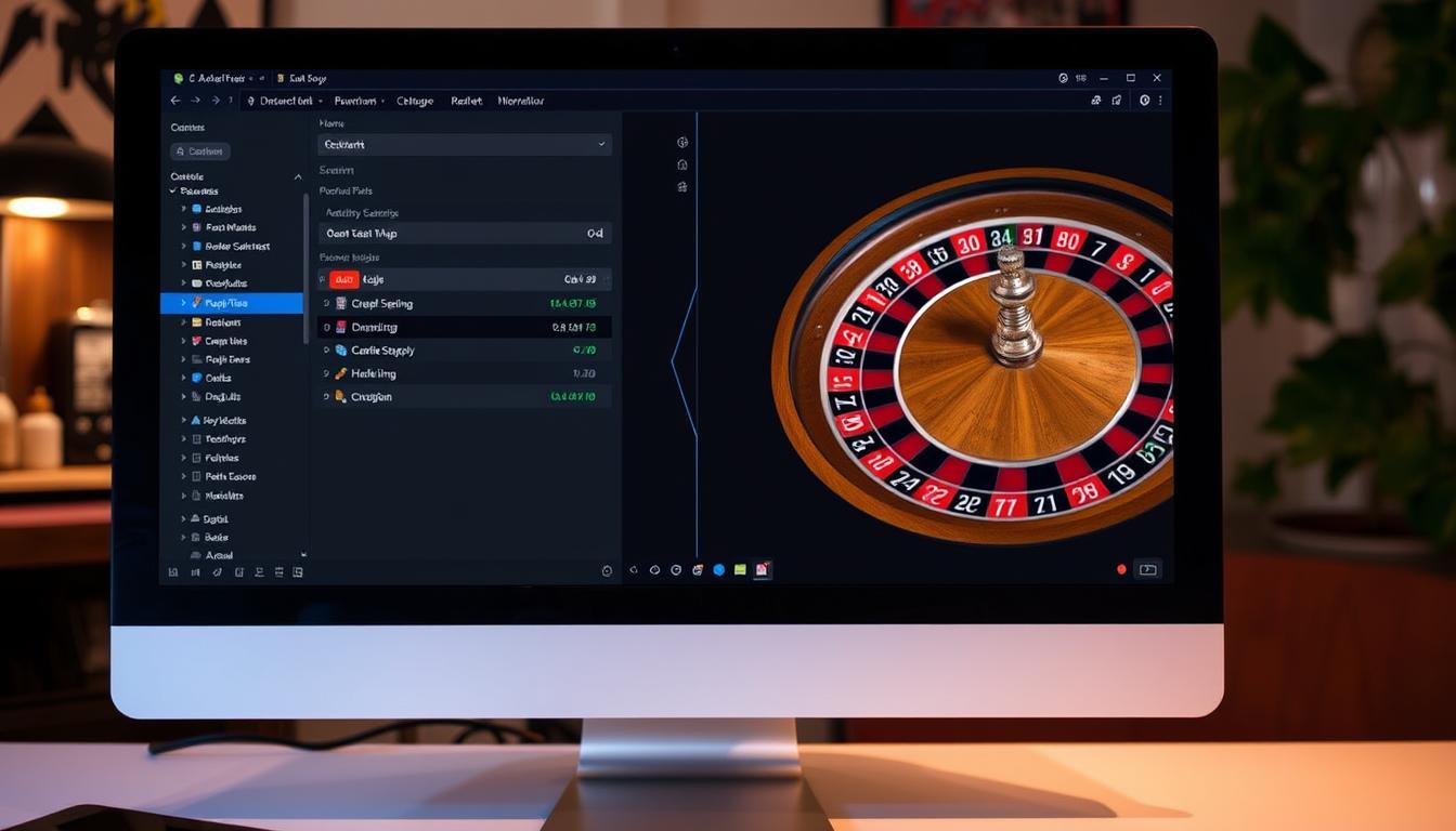 Generate an image of a computer screen showing the Zen Roulette Assistant extension in action. Generate an image of a computer screen showing the Zen Roulette Assistant extension in action.