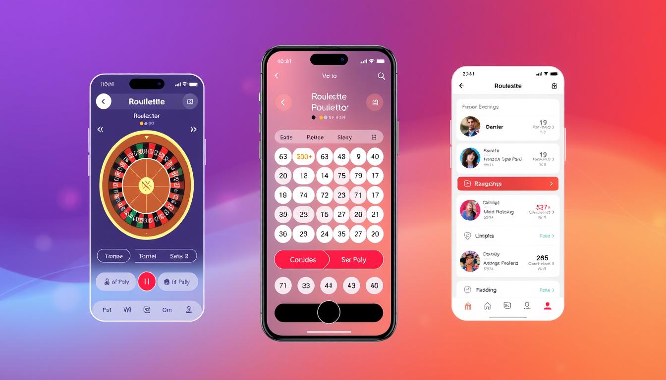 Generate an image of the Roulette AI Number Predictor app interface.