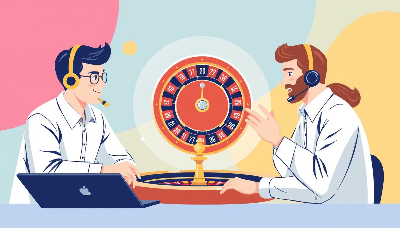 Image of a customer support team assisting a user with roulette prediction software Image of a customer support team assisting a user with roulette prediction software