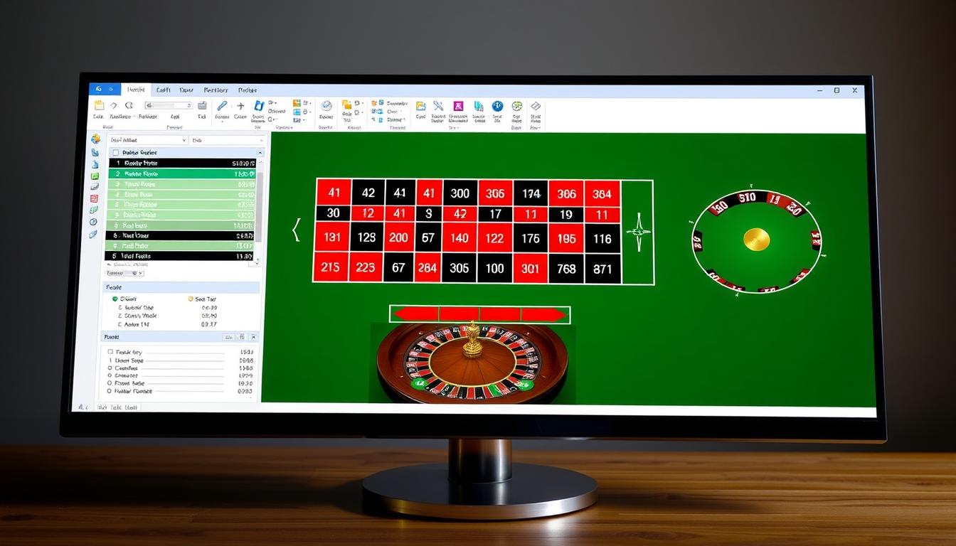Generate an image of Roulette Kicker software interface on a desktop screen. Generate an image of Roulette Kicker software interface on a desktop screen.