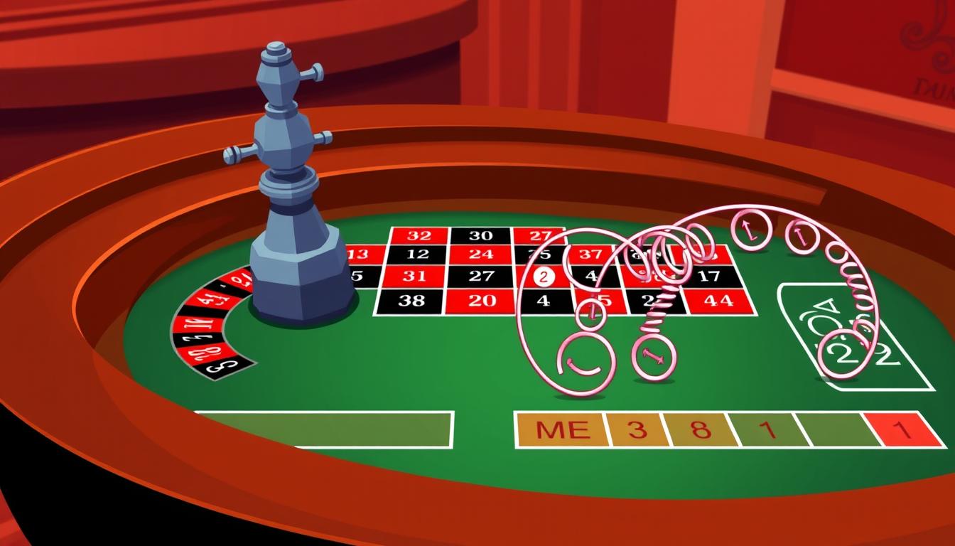 Image of a Roulette table with a Fibonacci sequence displayed alongside Image of a Roulette table with a Fibonacci sequence displayed alongside