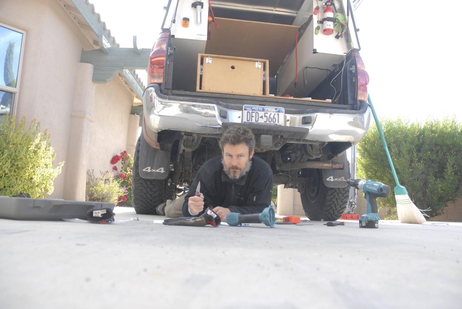 Going in with knife in hand to trim the air lines to length and press them into the fittings (which are press to fit).