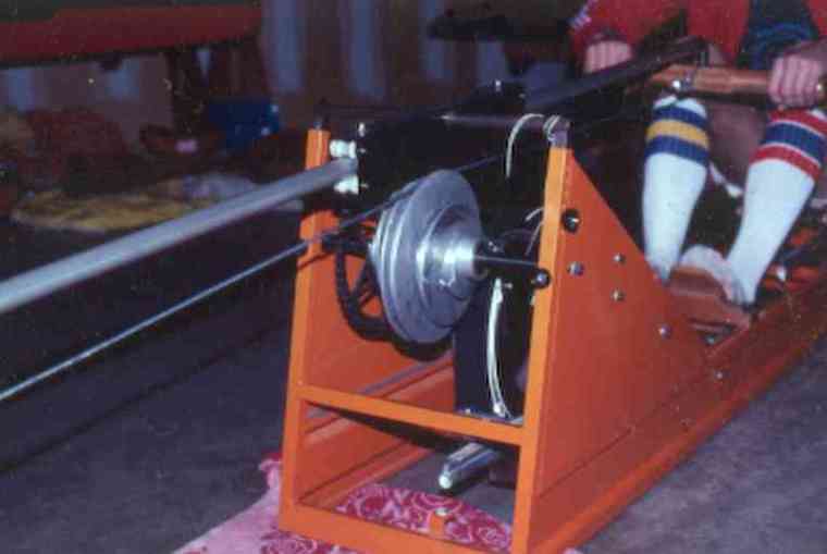 gjessing rowing ergometer picture of flywheel mechanism