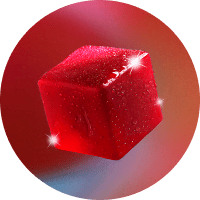 A Roxii Chill Supercube on a red gradient background