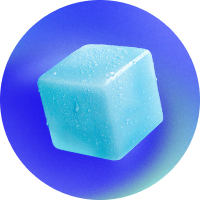 A Roxii Hydration Supercube on a blue gradient background