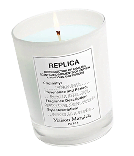 A lit Maison Margiela candle