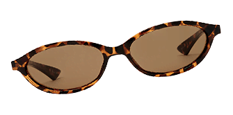 A pair of sunglasses with a tortoise shell texture