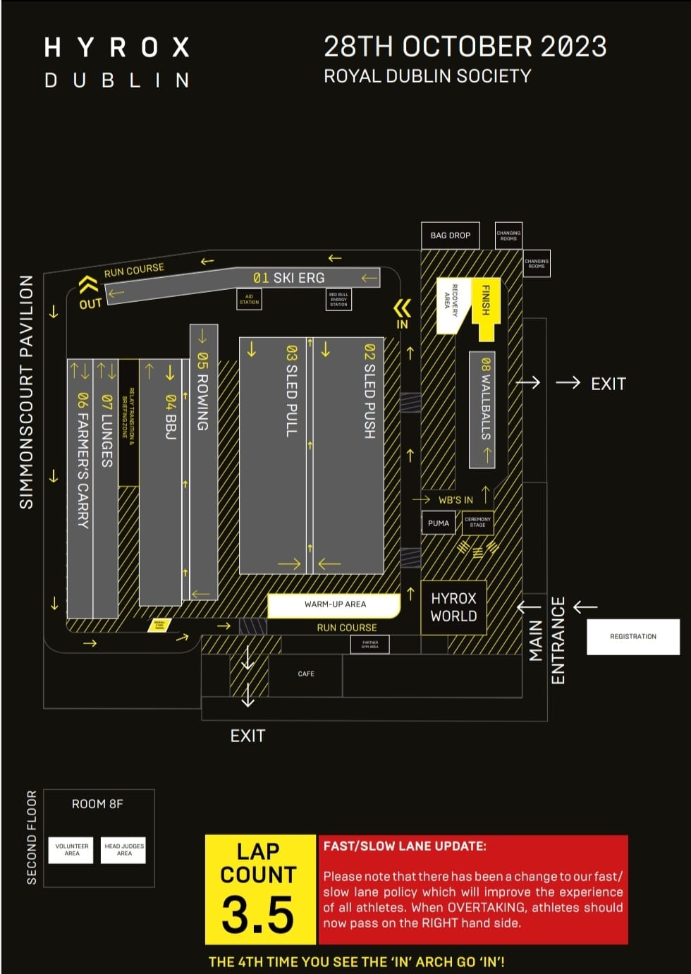 Dublin 2023 Course Layout Image shows the 2023 Dublin Course Layout