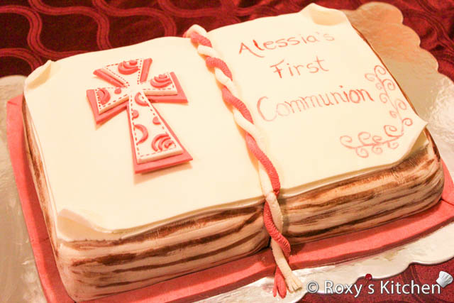 First Communion Open Book Cake / Tort Carte Deschisa Prima Comuniune / Pastel Libro de Primera Comunion