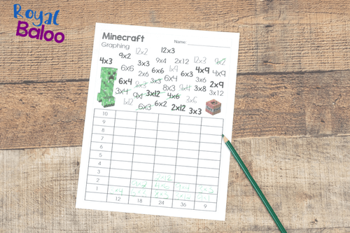 minecraft no prep multiplication pack for fun math practice royal baloo