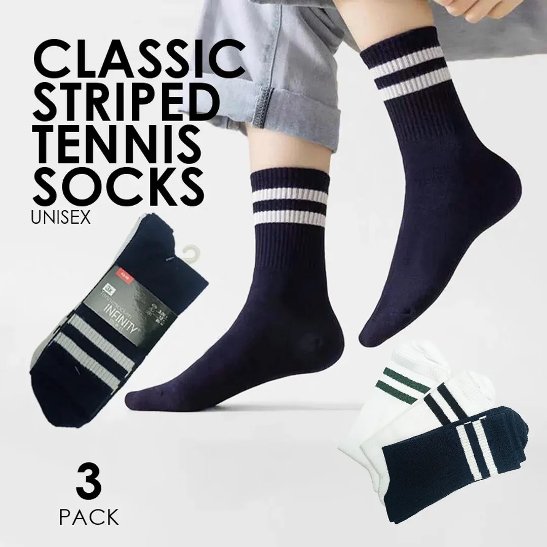 Stripe 3 pack cotton socks – Men’s Tennissocken- BWB