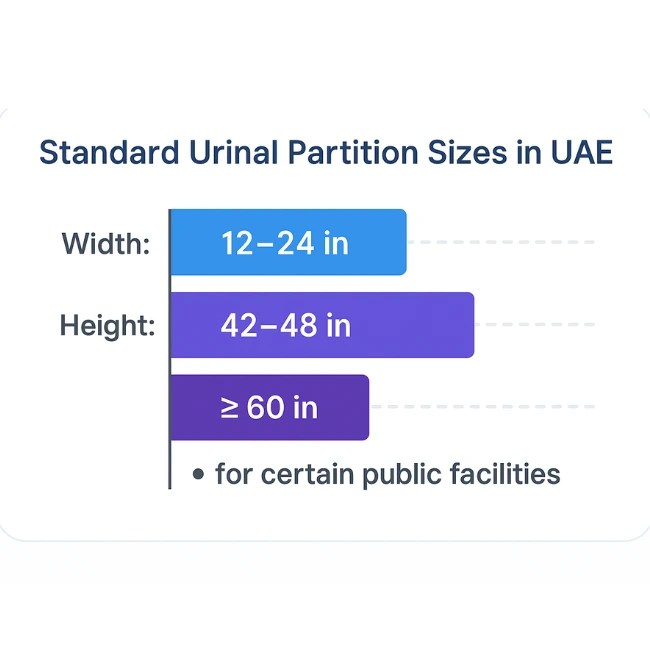 Standard Urinal Partition Sizes in UAE