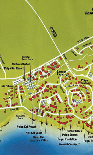 Poipu Area Map Map 01 04 