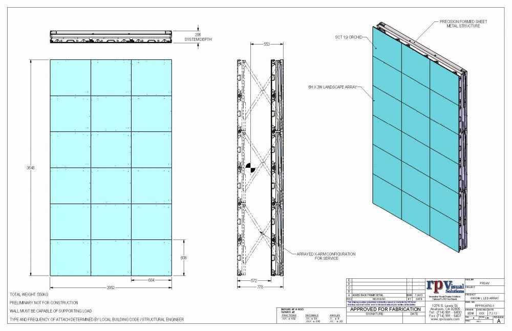 Burberry Rodeo project specs drawing