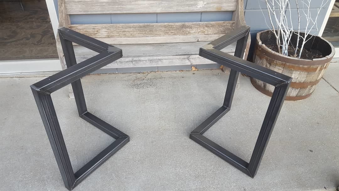 Streets and is edged by the bluestone plinth, the base of the iron railings . Metal Table Legs By Nomad Metal Works Seen At The Red Shed Kansas City Wescover