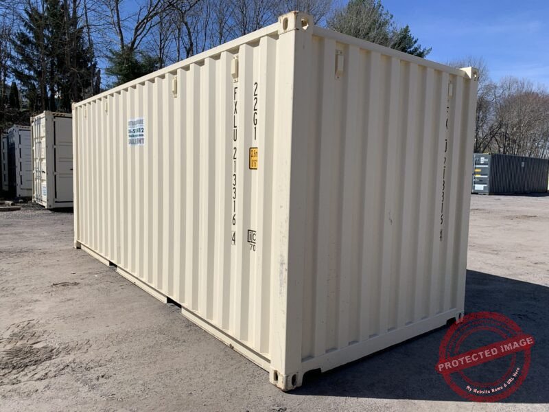 20′ x 8′ x 8.5′ Tall– New Shipping/Storage Container – Wind and Watertight – Beige - Image 3