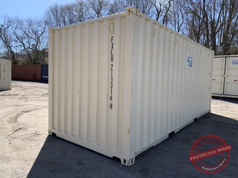 20′ x 8′ x 8.5′ Tall– New Shipping/Storage Container – Wind and Watertight – Beige - Image 4