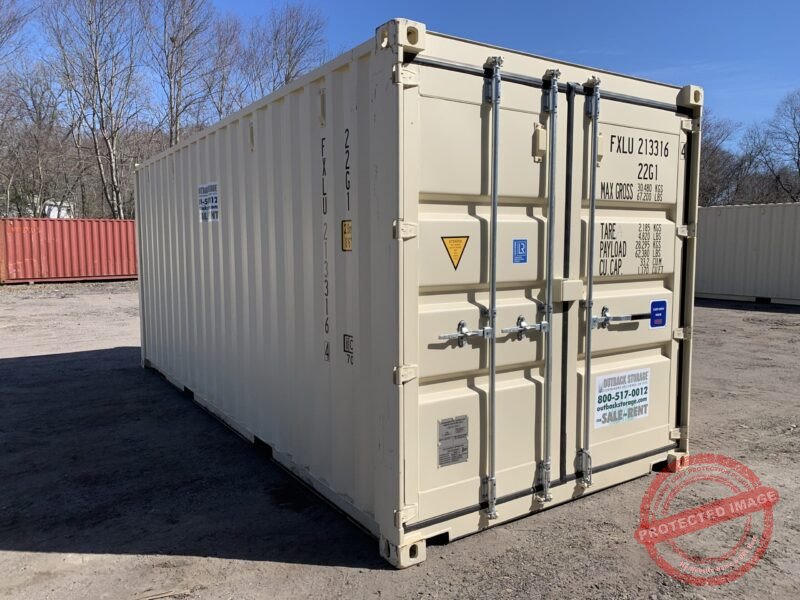 20′ x 8′ x 8.5′ Tall– New Shipping/Storage Container – Wind and Watertight – Beige