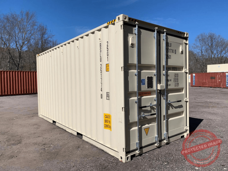 20′ x 8′ x 9.5′ Tall– New **High Cube** Shipping/Storage Container – Wind and Watertight – Beige - Image 2