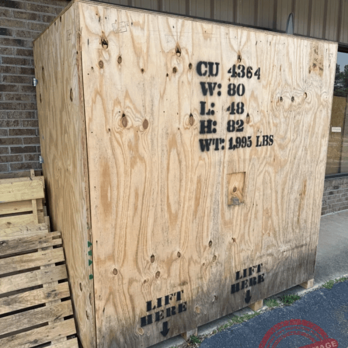 Heavy Duty Wood Shipping Crate – 80″ x 48″ x 82″