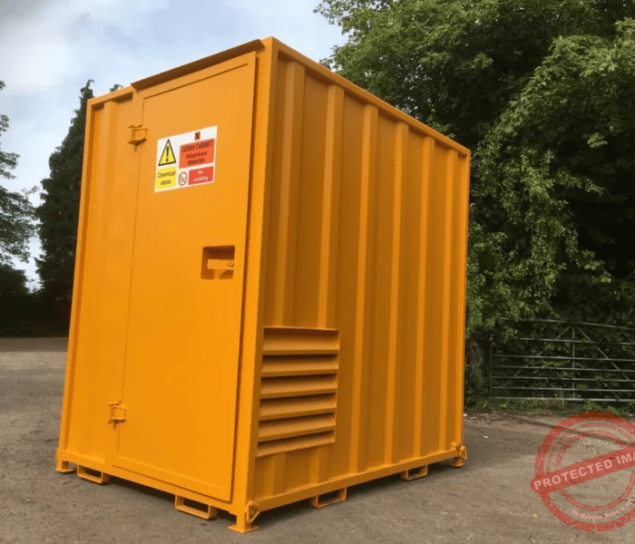 7ft x 5ft (2.2m x 1.6m) Secure Walk In Steel Chemstore/Hazardous Material Store