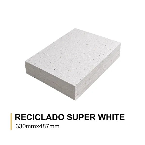 PAPEL RECICLADO SUPER WHITE 33X48.7