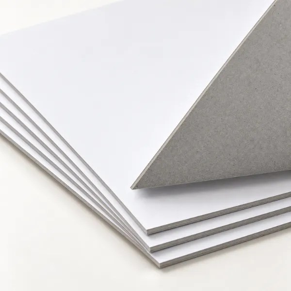 CARTOLINA TRIPLEX 375GR 33X487 VERSO CINZA- 100 Fls