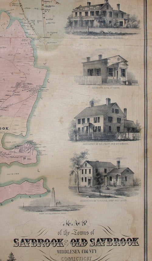 Map Of The Towns Of Saybrook And Old Saybrook Middlesex County 10002 2 