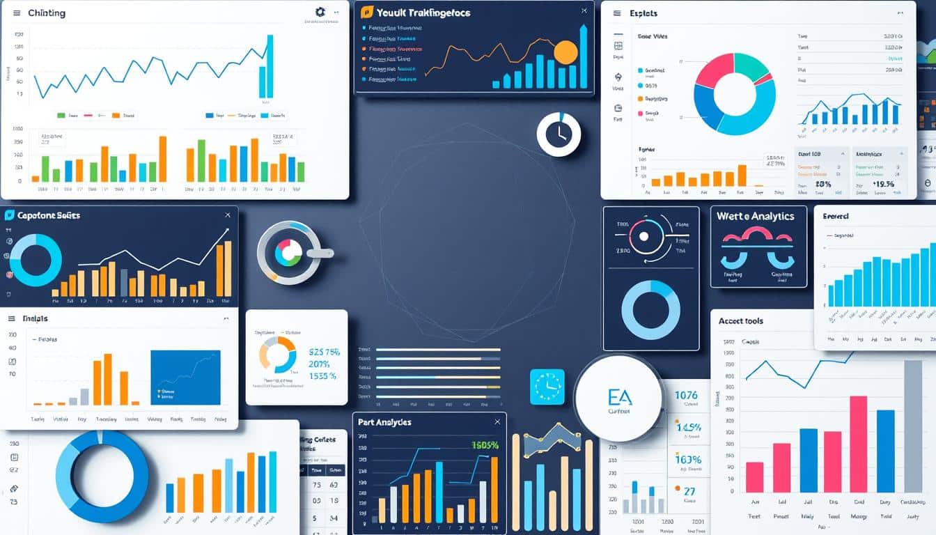 Generate an image representing e-commerce data analytics tools