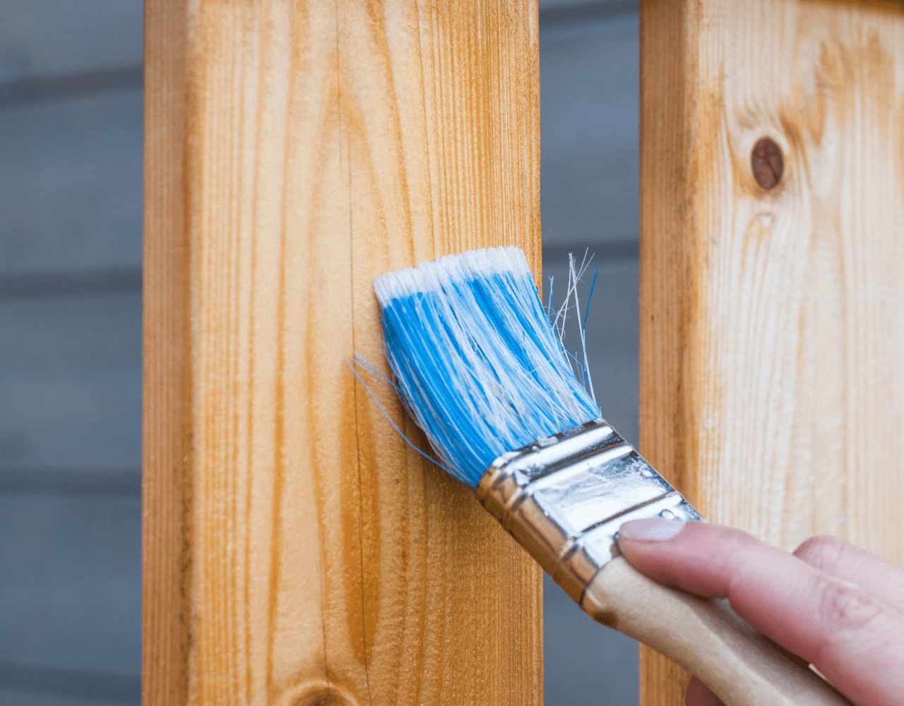 General handyman services for home maintenance in NJ. Priming wood panels.